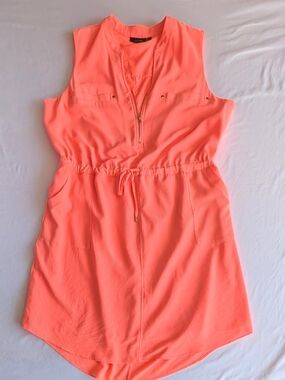 Apt. 9 Neon Coral Sleeveless Shift Dress XL